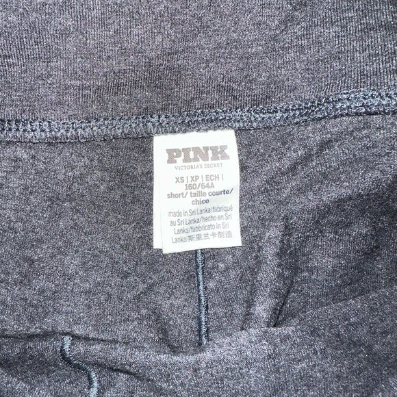 PINK Victoria's Secret Bling Gray Foldover Flare Leggings Size XS - Picture 2 of 2